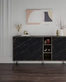 Komody Konzolový stolík Clara - Dark Brown, Bendir