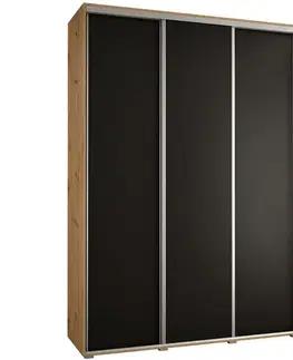 Šatníkové skrine Skriňa 45 Canaris 1 200 artisan/čierna/silver
