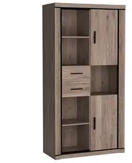 Vitríny a regály do obývačky Regál Dallas D23 hľuzový dub