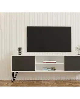 Konferenčné stolíky Televízny stolík Hare White and Anthracite