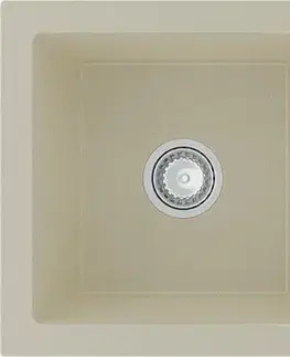 Kuchynské drezy MEXEN MEXEN - Pablo granitový drez 1 s odkvapkávačom 752x436 mm, béžová 6510751010-69