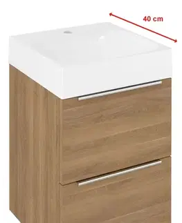 Umývadlá SAPHO - EMONA umývadlová skrinka 39,4x55x39cm, dub cuneo EM040-2525