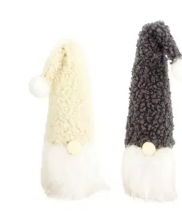 Vianočné dekorácie Kinekus Ozdoba závesná škriatok 4x4x13cm drevo/textil mix