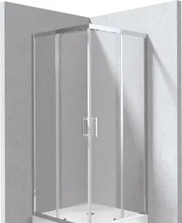 Sprchovacie kúty DEANTE - Funkia Evo štvorcový kút s vaničkou, 80x80 cm KYCZ0088P