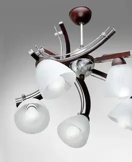 Lampy do obývačky Luster Rubik 2599 hnedý LW5