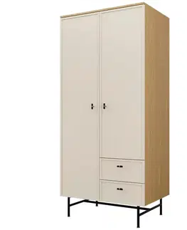 Šatníkové skrine Skriňa Elora 1 Dub Jar/Macadamia