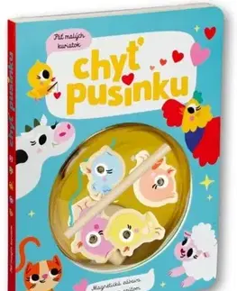 Leporelá, krabičky, puzzle knihy Chyť pusinku! Päť malých kuriatok