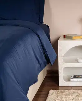 Nočné stolíky THICK nočný stolík s policou, traventine