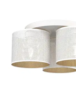 Svietidlá  Luster prisadený LOFT SHADE 3xE27/60W/230V biela/zlatá 5262