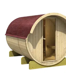 Sauny Vonkajšia fínska sudové sauna 216 x 330 cm Dekorhome