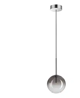 Svietidlá Ideal Lux - LED Luster na lanku EQUINOXE 1xG4/2W/230V pr. 15 cm chróm/dymová 326351