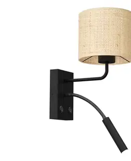 Svietidlá  Nástenná lampa RATTAN 1xE27/60W+1xG9/8W/230V ratan 5274