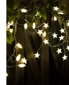 Vianočné dekorácie BRILAGI - LED reťaz 40xLED/3xAA 1,8m teplá biela hviezdy 1v1104-OEM1