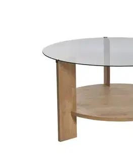 Konferenčné stolíky Konferenčný stolík Clara - Sapphire Oak, Fume