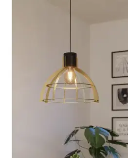 Svietidlá Eglo 43767 - Luster na lanku STILLINGTON 1xE27/40W/230V zlatá 43767