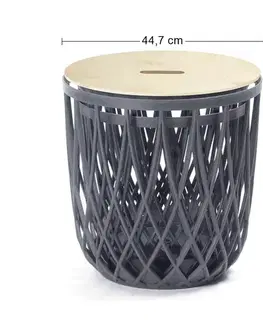 Úložné boxy NABBI IKUBS3 plastový univerzálny kôš (3 ks) 35/55 l antracit