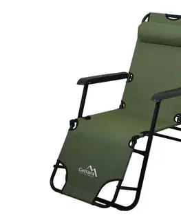 Záhradné stoličky a kreslá Lehátko / kreslo COMFORT zelené