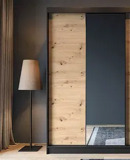Šatníkové skrine ArtElta Šatníková skriňa ESVILLE III 180 | so zrkadlom