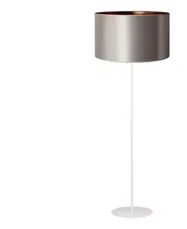 Lampy  - Stojacia lampa CANNES 1xE27/15W/230V pr. 45 cm strieborná/medená/biela 602877