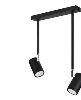 Svietidlá  SL.1075 - Luster na tyči NORANO 2xGU10/40W/230V čierna SL.1075