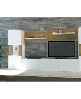 Konferenčné stolíky Televízna stena Lore White and Teak