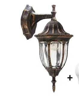 LED osvetlenie  LED vonkajšie nástenné svietidlo FLORENCJA 1xE27/10W/230V IP43 SA0542+BG0208