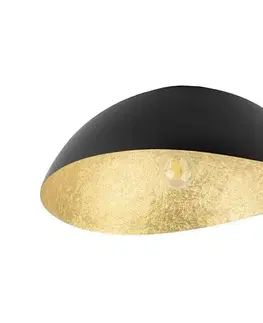 Svietidlá  Prisadený luster SOLARIS 1xE27/60W/230V čierna/zlatá 40597