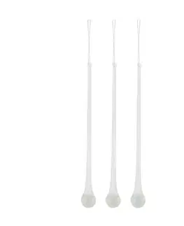 Vianočné ozdoby Kinekus Ozdoba závesná cencúle sada 3ks 2x2x25cm sklo transparent