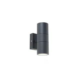 Vonkajšie nástenné svietidlá Vonkajšia nástenná lampa tmavosivá 2-svetlo IP44 - Duo