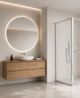 Sprchovacie kúty CERANO - Sprchovací kút Versaro L/P - 6 mm - chróm, transparentné sklo - 130x100 - zasúvací CER-8050BD80315