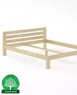 Drevené postele Posteľ borovica LK105–160x200 surová