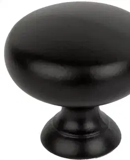 Úchyty Rukoväť  čierna gombík A-823