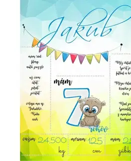 Tabuľky s venovaním (darčeky) Darčeky pre deti - Tabuľka k 7 narodeninám