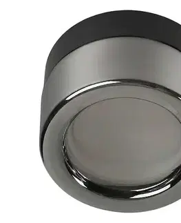 Svietidlá Ideal Lux - LED kúpeľňové stropné svietidlo LOLLY 1xGX53/9W/230V pr.10,5 cm čierna/dymová 354644