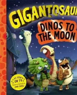Leporelá, krabičky, puzzle knihy Gigantosaurus – Dinos to the Moon - Group Studios