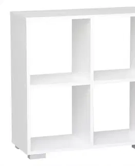 Regály Regál kocka 2x2 biely