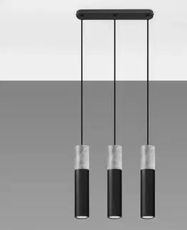Lampy nad stôl do jedálne Závesná lampa Pennala 3 čierna