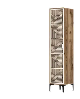 Šatňové skrine Šatníková skriňa Kumsal P - Walnut, White