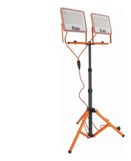 Svietidlá SmartLED LED Reflektor so stojanom 2xLED/100W/230V 4500K IP65 oranžová 5771