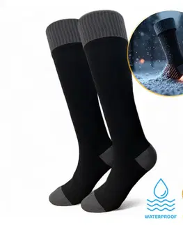 Pánske ponožky Merino nepremokavé ponožky inSPORTline Pantesa AG+ antibakteriálne čierna - M (39-42)