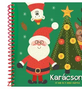 Nalepovačky, vystrihovačky, skladačky Számos matricásfüzet - Karácsony