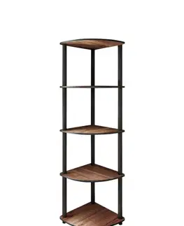 Knižnice Knižnica Bookcase 5 Corner - Walnut