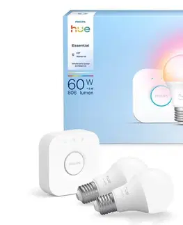 LED osvetlenie Základná sada Philips Hue WACA 2xE27/8W/230V 2200-6500K + Hue bridge 8721103103635