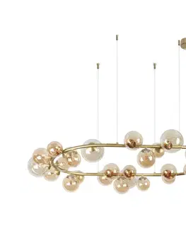 Svietidlá Ideal Lux - LED luster na lanku PERLAGE 30xG9/3W/230V 143 cm zlatá/dymovo-béžová 322780