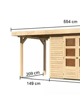 Zahradné domčeky Drevený záhradný domček RETOLA 5 Lanitplast
