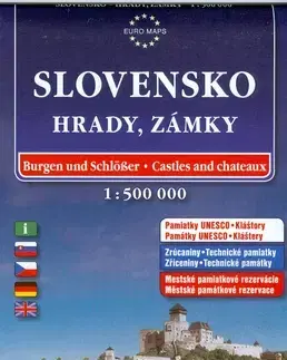 Slovensko a Česká republika Slovensko-hrady a zámky 1:500 tisíc - Kolektív autorov