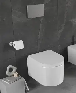 Záchody MEXEN/S - Sofia Závesná WC misa vrátane sedátka s pomalým trwarda, duroplast, biela 30540200