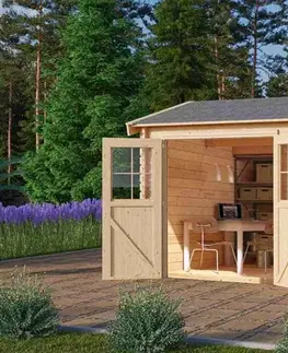 Drevené Drevený záhradný domček FELSENAU 3 Lanitplast