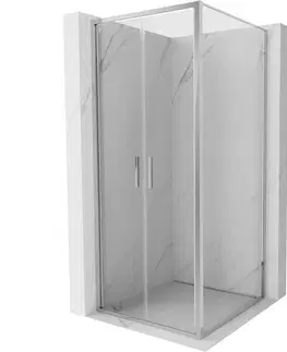 Sprchovacie kúty MEXEN/S - Exo sprchový kút dvere krídlové 100 x 100, transparent, chróm 814-100-100-01-00