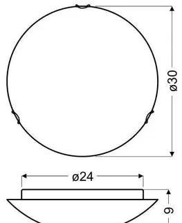Stropná svetla Sklenená stropná lampa chróm/satén 30cm Sara